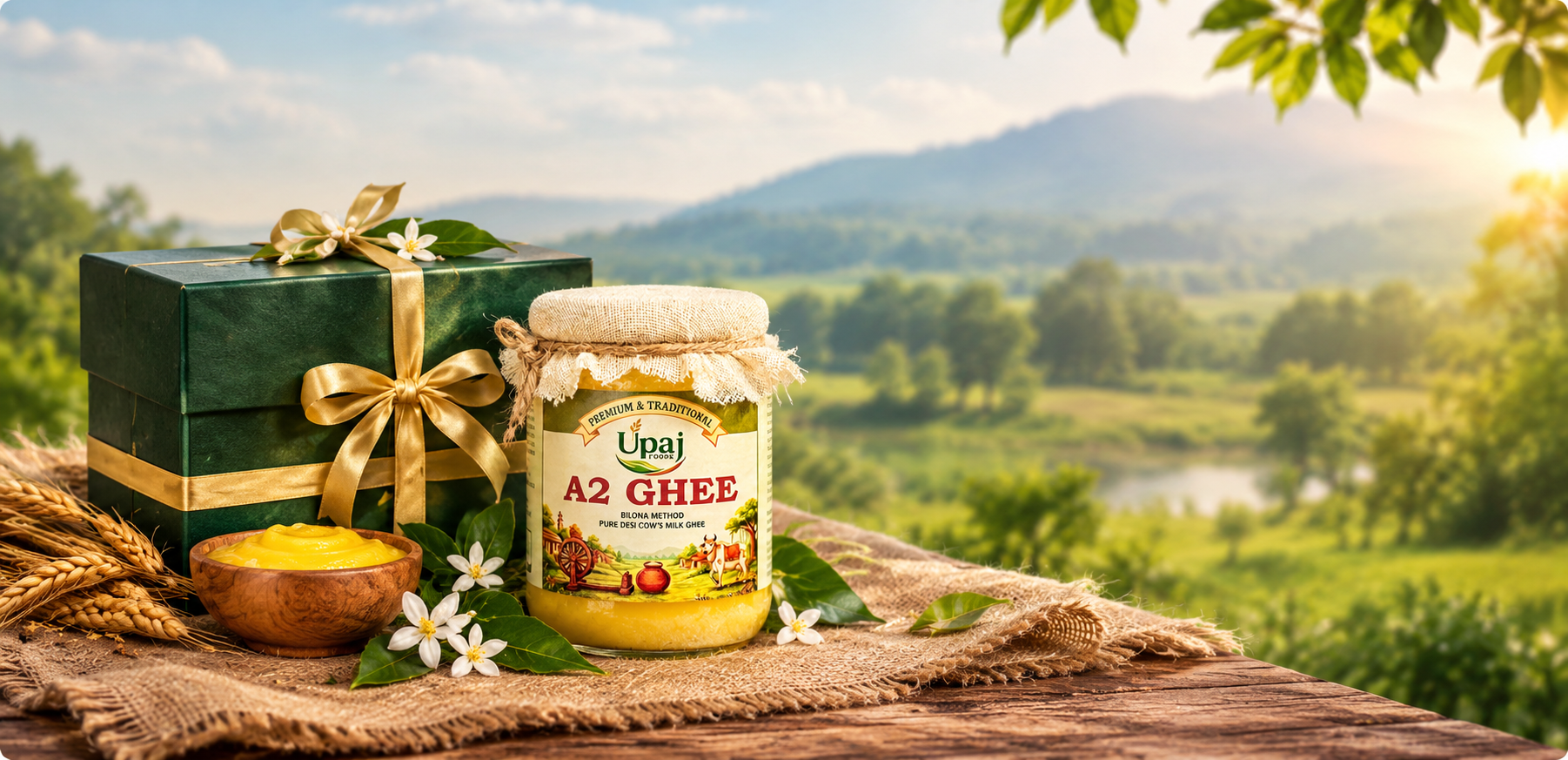 A2 Cow ghee Manufacturing Company in Noida - Upaj Food Premium A2 Desi Cow Ghee